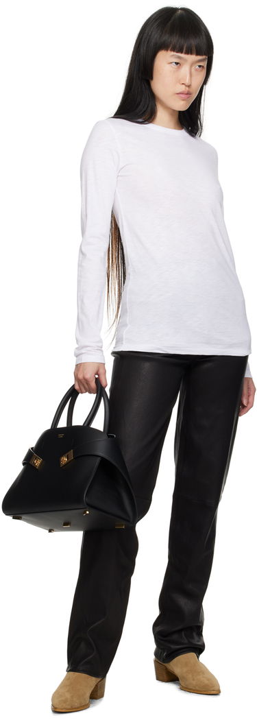Tričko rag & bone 'The Slub' Long Sleeve T-shirt Biela | W275C51CH, 3