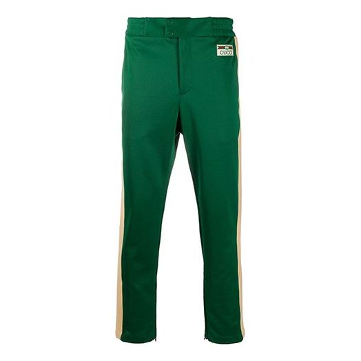 Tepláky Gucci Technical Jersey Joggers With Side Stripe Zelené | 625306-XJCNI-3129
