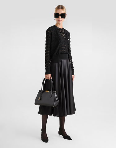 Sukňa Dolce & Gabbana Dolce & Gabbana Calf-Length Silk Satin Circle Skirt Čierna | F4CSOTFU1NUN0000, 1