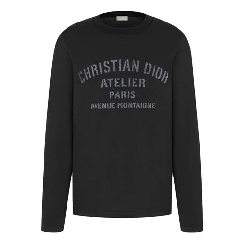 Tričko Dior Atelier Long Sleeve T-Shirt Čierna | 043J611A0589-C980
