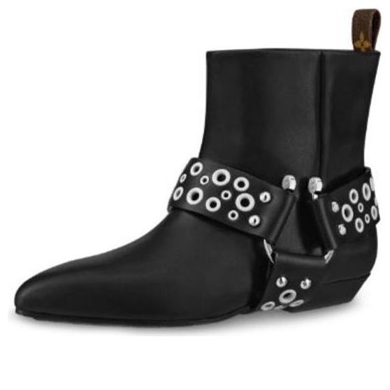 Tenisky a topánky Louis Vuitton Rhapsody Ankle Boots with Silver Buckle Čierna | 1A5SUO, 0