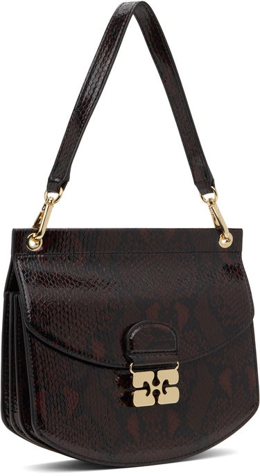 Kabelka GANNI GANNI Small Apo-G Snakeskin Shoulder Bag Hnedá | A6348, 1