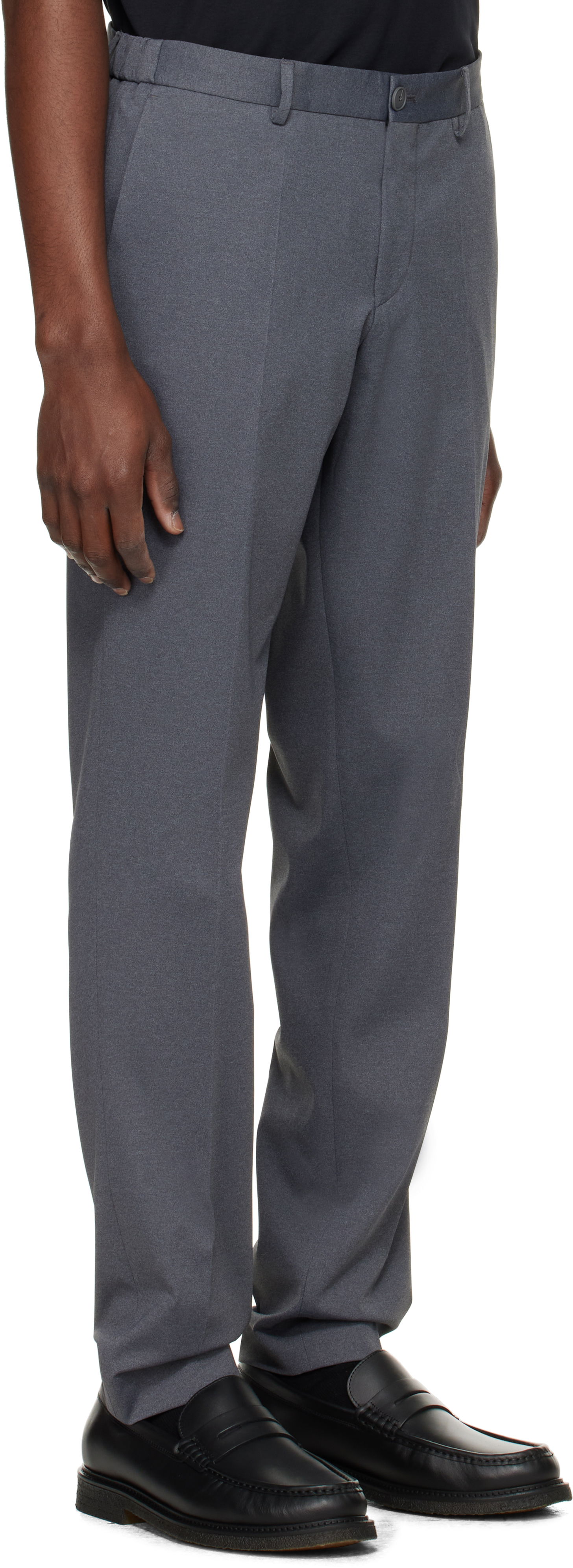 Nohavice BOSS BOSS Slim-Fit Trousers Šedá | 50535048, 1