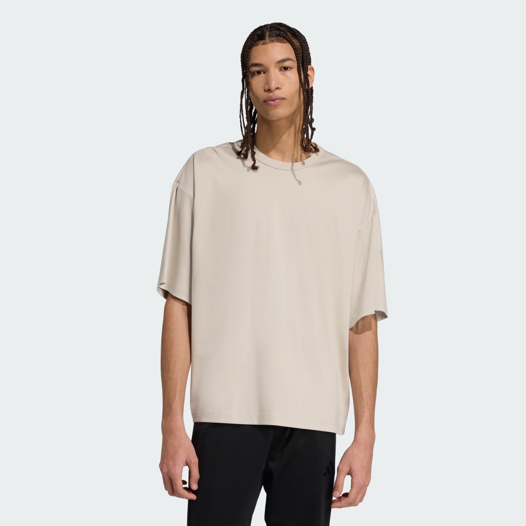 Tričko adidas Performance Luxurious Soft T-Shirt Béžová | KB6778, 0