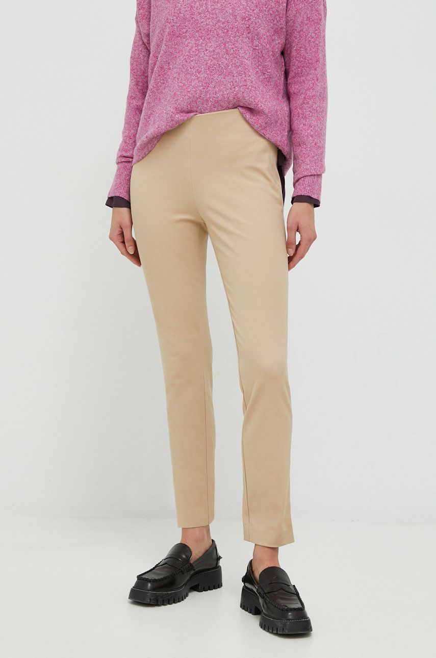Nohavice Polo by Ralph Lauren High Waist Trousers Béžová | 200631310018, 0