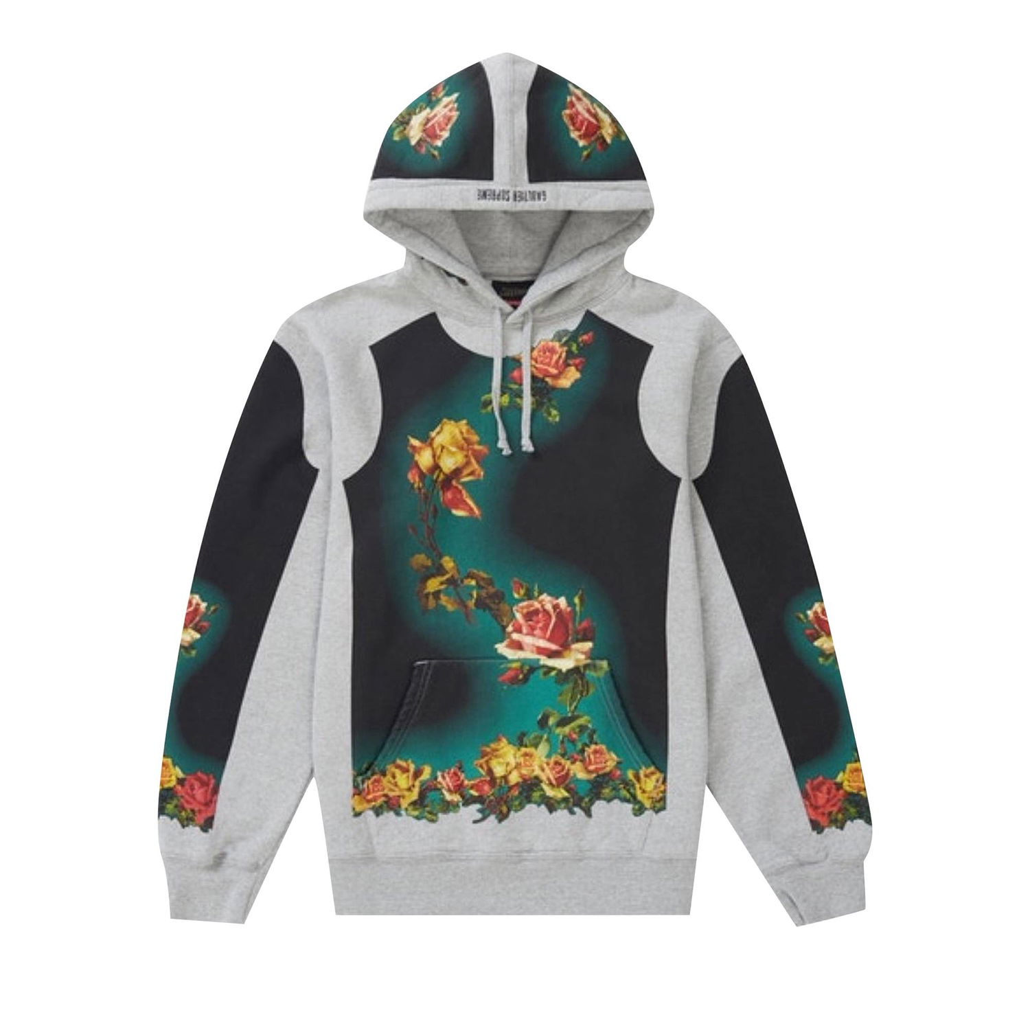 Mikina Supreme Jean Paul Gaultier x Floral Print Hooded Sweatshirt Šedá | SS19SW1 HEATHER GREY, 1
