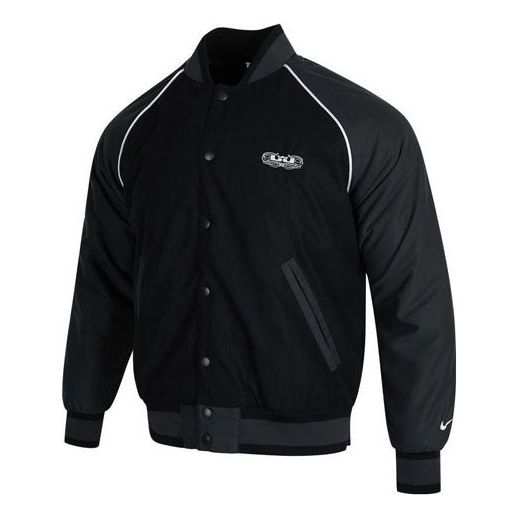 Bomber bunda Nike Baseball Collar Long Sleeve Jacket Čierna | DQ6148-010