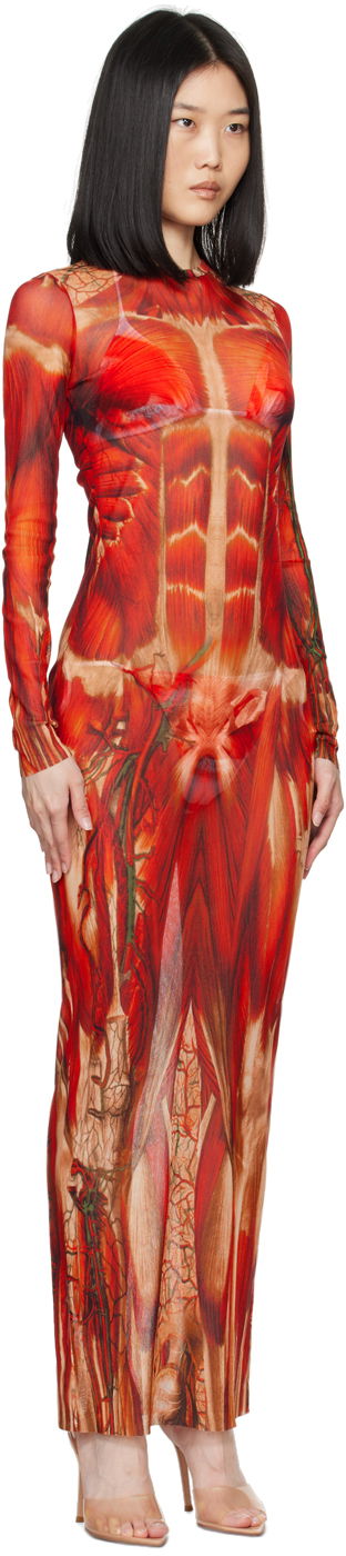 Šaty Jean Paul Gaultier Gaultier 'The Écorché' Maxi Dress Červená | 24/30-F-RO254-T554-301540, 1