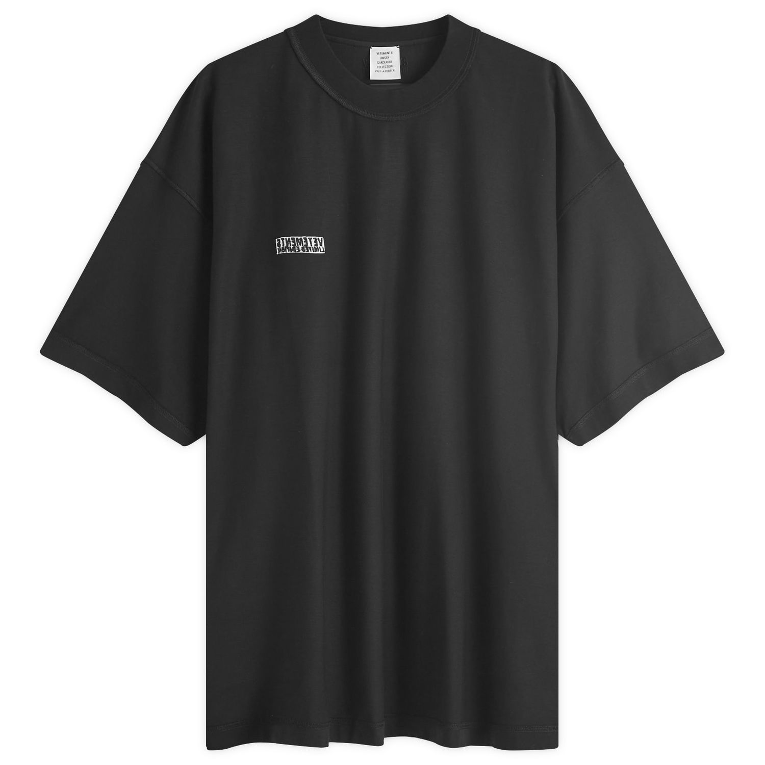 Tričko VETEMENTS Inside Out Label T-Shirt Čierna | UA65TR107B, 0