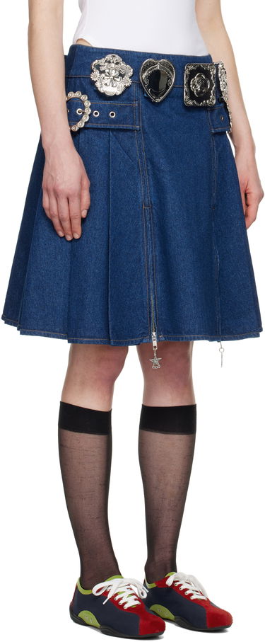 Sukňa Chopova Lowena Chopova Lowena Biggity Denim Miniskirt with Belt Modrá | 3253, 1