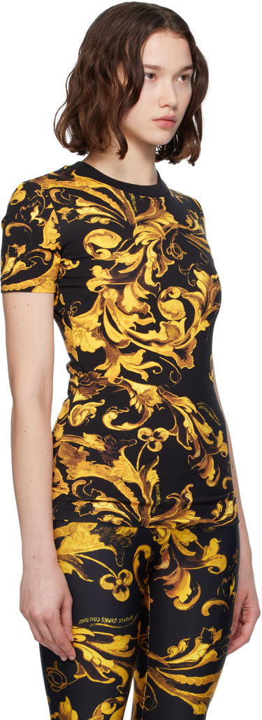 Tričko Versace Versace Jeans Couture Barocco Jersey T-shirt Čierna | E79HAH608_EJS504, 1