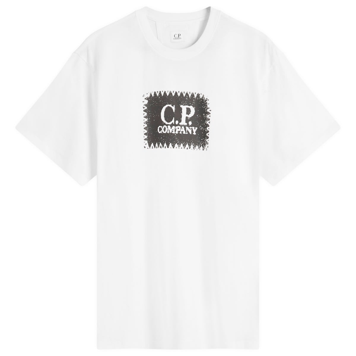 Tričko C.P. Company C.P. Company 30/1 Logo Label T-Shirt Biela | 18CMTS029A-005100W-103, 0