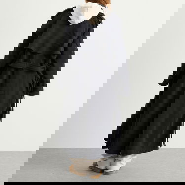 Trenčkot SKIMS Boyfriend Fleece Trench Coat Čierna | LS-LST-8018W-ONX, 3