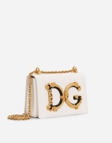 Kabelka Dolce & Gabbana Dolce & Gabbana Nappa Leather DG Girls Shoulder Bag Biela | BB6498AZ80180001, 2