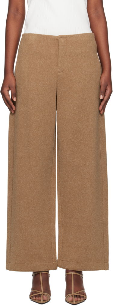 Nohavice Max Mara Max Mara Arca Wide-Leg Wool Trousers Hnedá | 2511781088600, 0