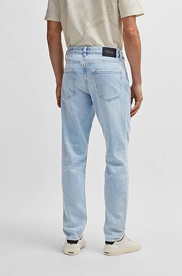 Džínsy BOSS Maine Regular-Fit Mechanical-Stretch Jeans Modrá | 50538547, 1
