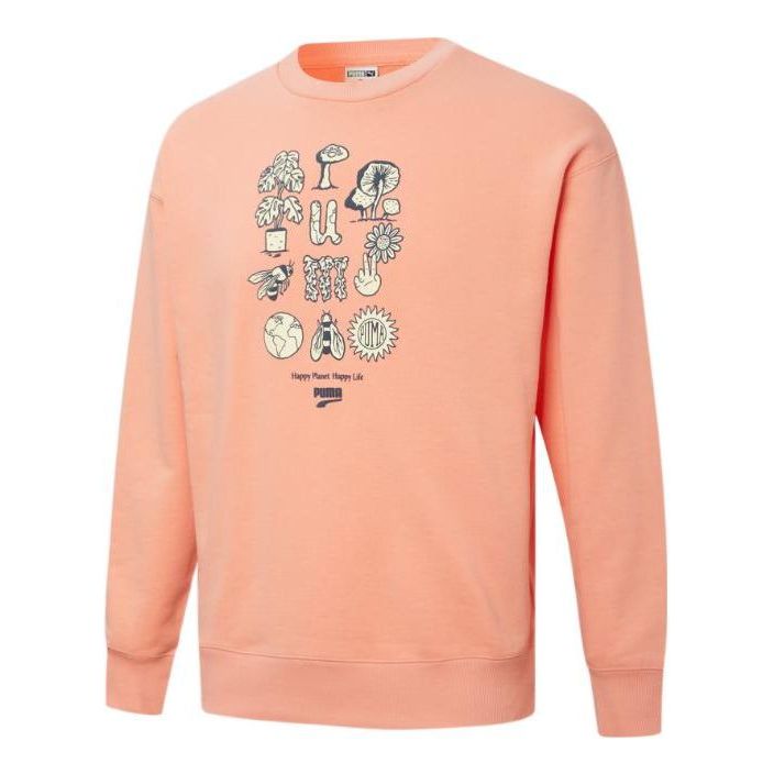 Sveter Puma Downtown Graphic Crew Living Series Sweatshirt Oranžová | 533677-28
