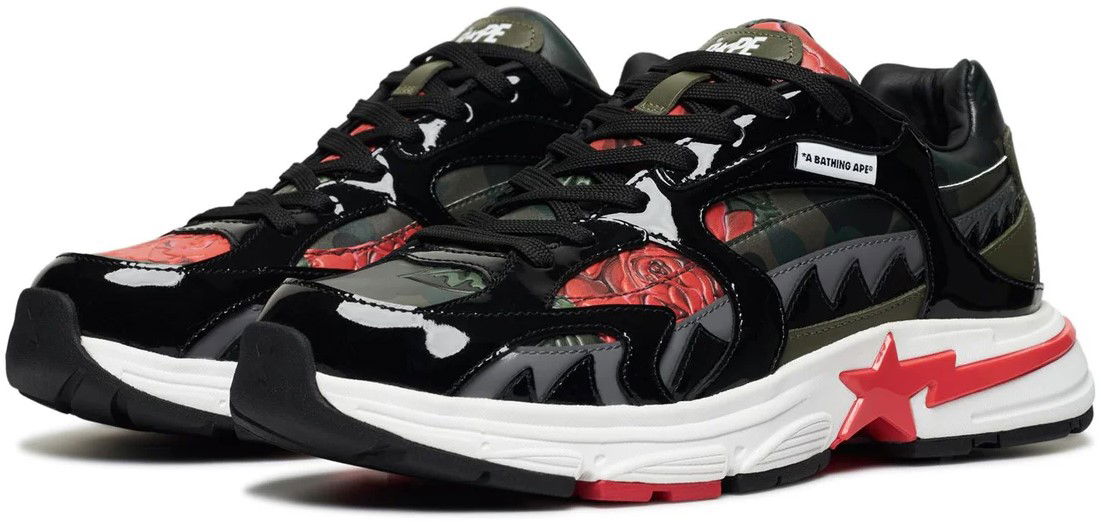 Tenisky a topánky BAPE ASSC Shark Sta Floral Zelené | 1K73-191-908, 1