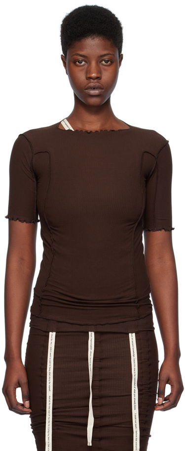 Tričko Baserange Omato Brown Fitted T-Shirt Hnedá | TTO3-RB-SP24, 0