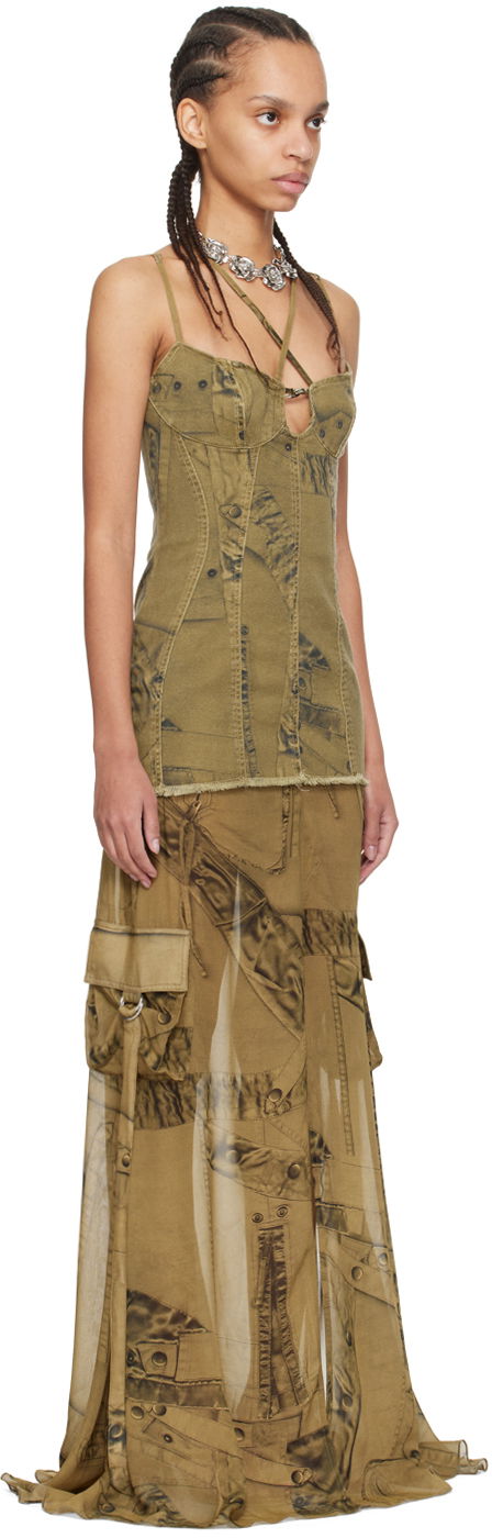 Šaty Blumarine Blumarine Layered Maxi Dress Zelené | P422A413A, 1