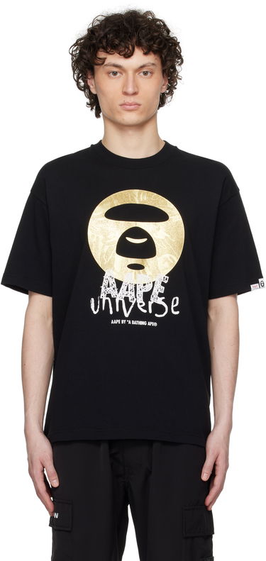 Tričko AAPE by A Bathing Ape AAPE by A Bathing Ape Universe Logo T-Shirt Čierna | AAPTEM1648XXNBKX, 0