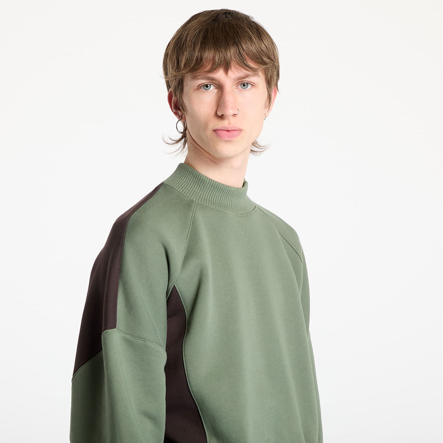 Sveter Reebok French Terry Crewneck Sweatshirt Zelené | RMBA00BC99JER0015460, 1