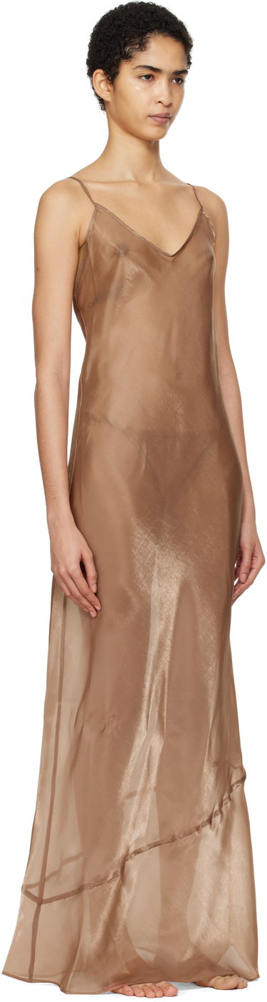 Šaty SKIMS SKIMS Liquid Organza Cami Maxi Dress Šedá | DS-DRS-6546W, 4
