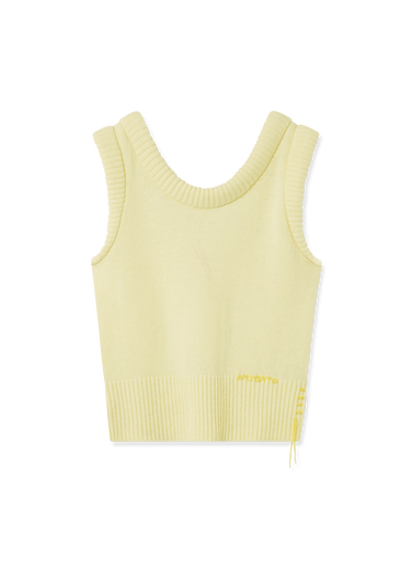 Vesta AXEL ARIGATO Marla Cropped Sleeveless Knit Vest with Side Detail Žltá | A3356003, 0