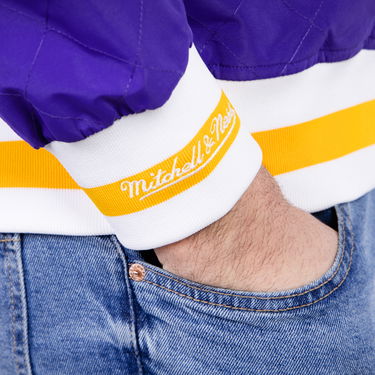 Bunda Mitchell & Ness 75th Anniversary Warm Up Jacket Los Angeles Lakers Fialová | OJBF1201-LALYYPPPDKPR, 4