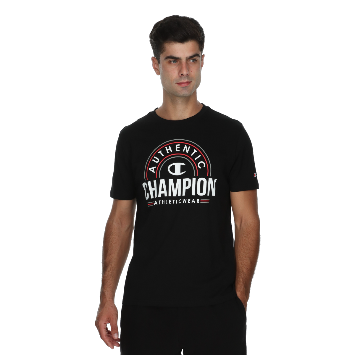 Tričko Champion Authentic Athleticwear Printed Crewneck T-Shirt Čierna | 222088-KK001, 0