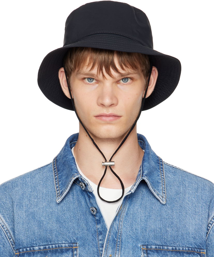 Klobúk Bottega Veneta Bottega Veneta Tech Nylon Bucket Hat Čierna | 836051V5O301000
