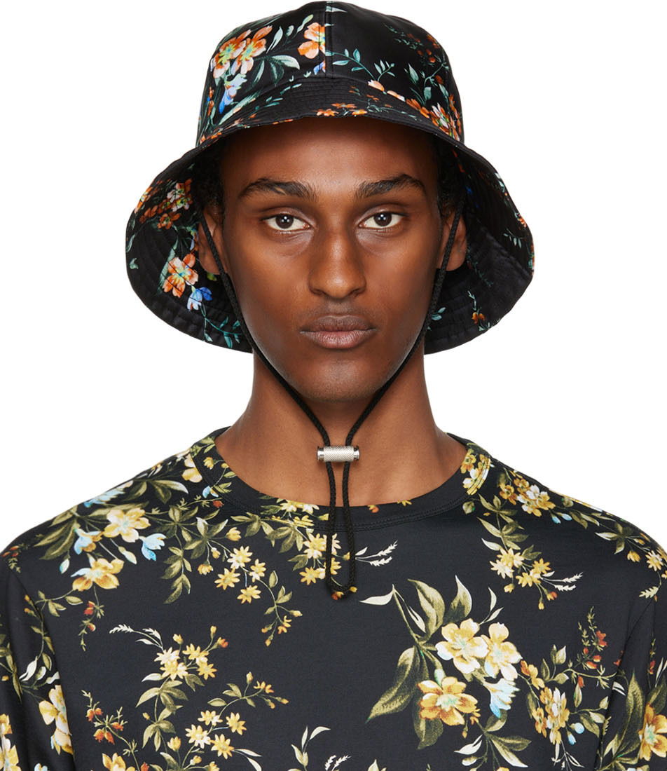 Klobúk Erdem Floral Print Bucket Hat Čierna | MF22_1497MF22_1497, 0