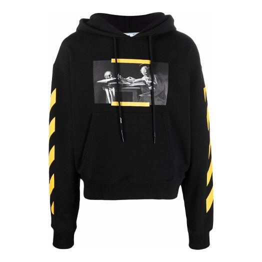 Mikina Off-White Painting Print Hoodie Čierna | OMBB037F21FLE0111084