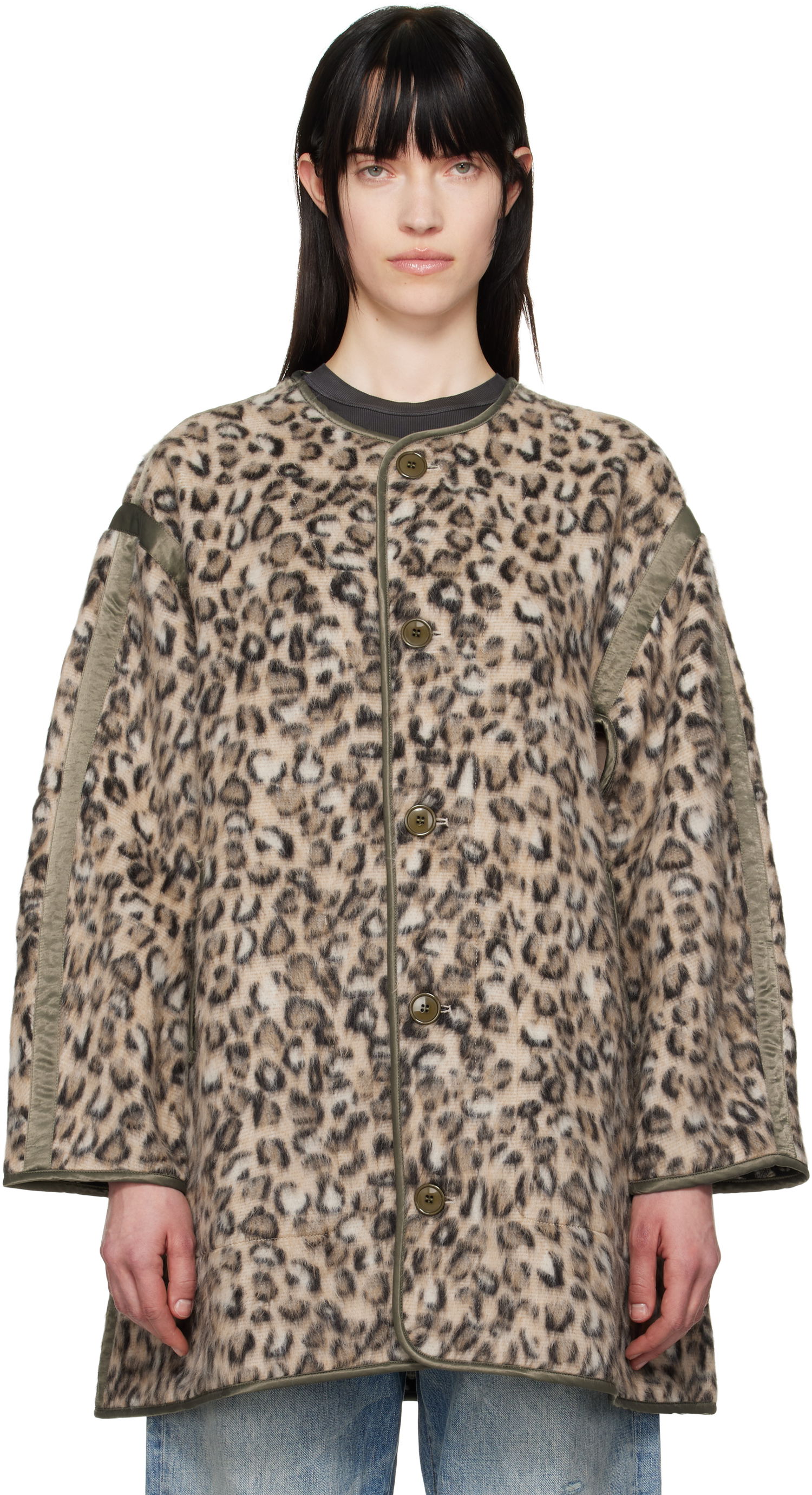 Kabáty R13 R13 Taped Liner Coat Béžová | R13WR359-R465A, 0