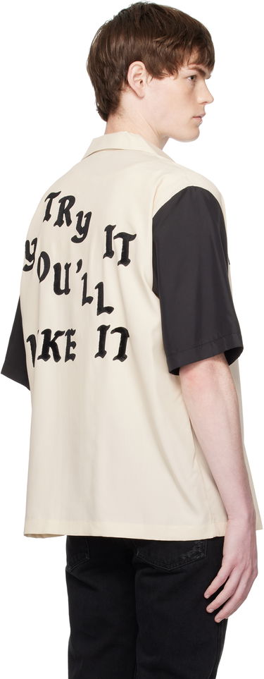 Košeľa AMIRI AMIRI 'Try It' Bowling Shirt Béžová | AMSTCA1149, 2
