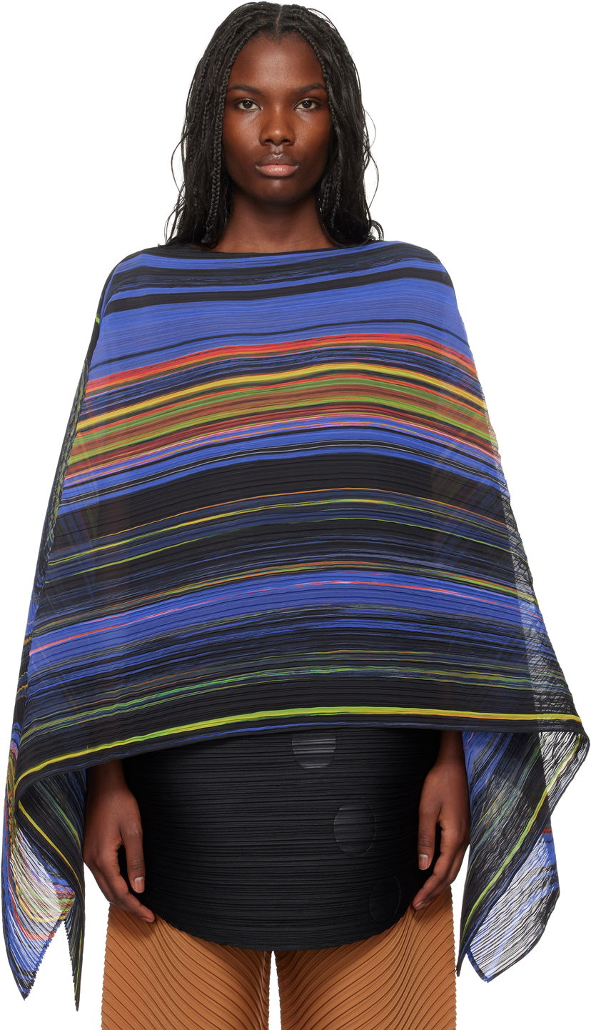 Šál Pleats Please Issey Miyake Warp Madame-T Stole Čierna | PP49AD191