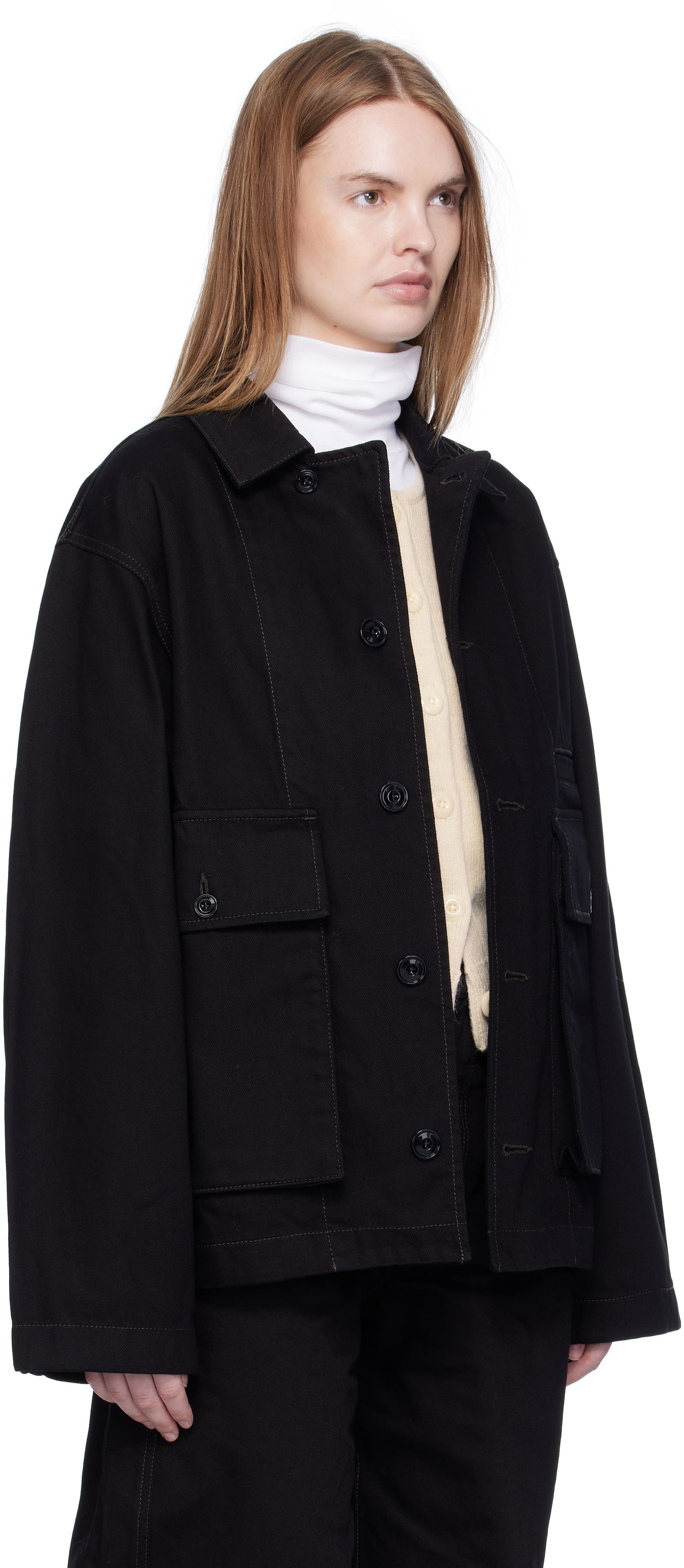 Bunda LEMAIRE Lemaire Boxy Denim Jacket Čierna | OW1198 LD1055, 1