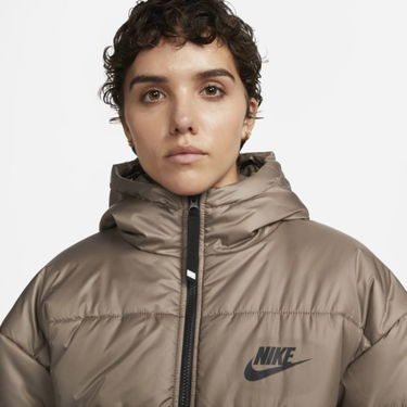Prešívaná bunda Nike Sportswear Therma-FIT Repel Women's Synthetic-Fill Hooded Jacket Hnedá | DX1797-040, 1