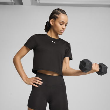 Crop Top Puma TAD ESSENTIALS Cropped Training T-Shirt Čierna | 525894_01, 0