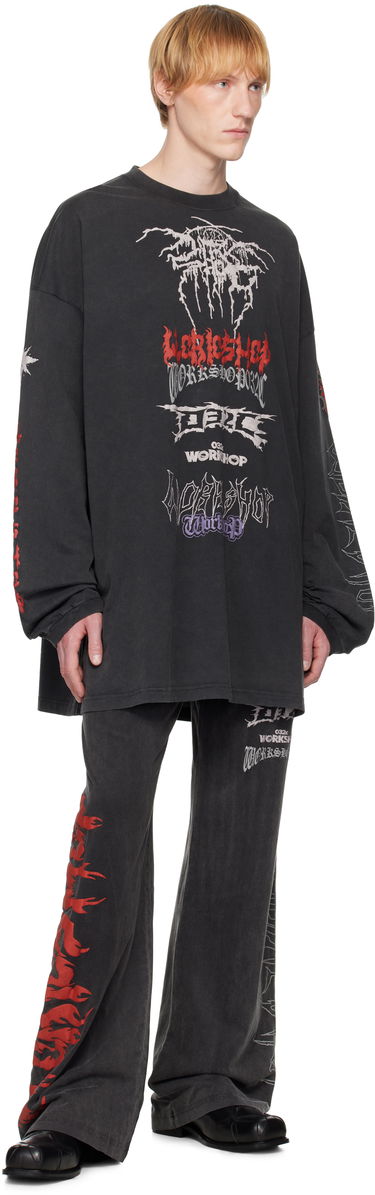 Tričko 032C Telepresence Oversized Longsleeve T-shirt Čierna | S25-URC-0271-050, 3