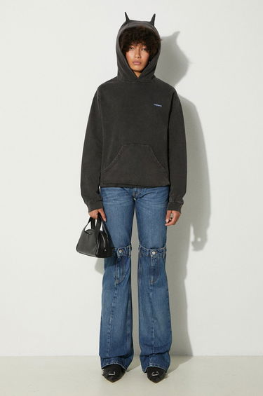 Mikina Coperni Washed Horn Hoodie Čierna | COPJS15BIS523W, 1