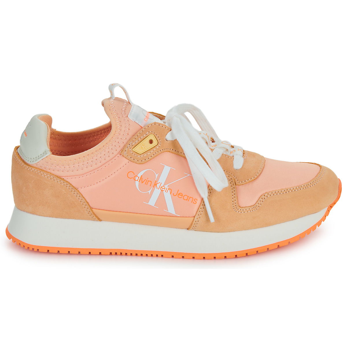Tenisky a topánky CALVIN KLEIN Shoes (Trainers) Jeans RUNNER SOCK LACEUP NY-LTH Béžová | YW0YW00840-0JL, 1