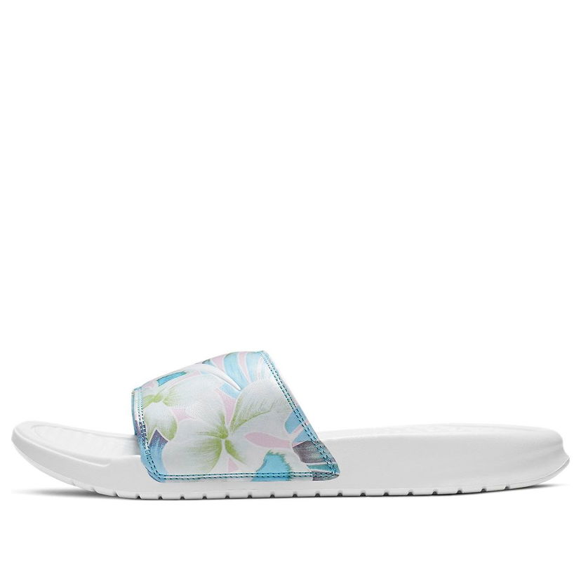 Tenisky a topánky Nike Benassi JDI Floral Slides Biela | 618919-115