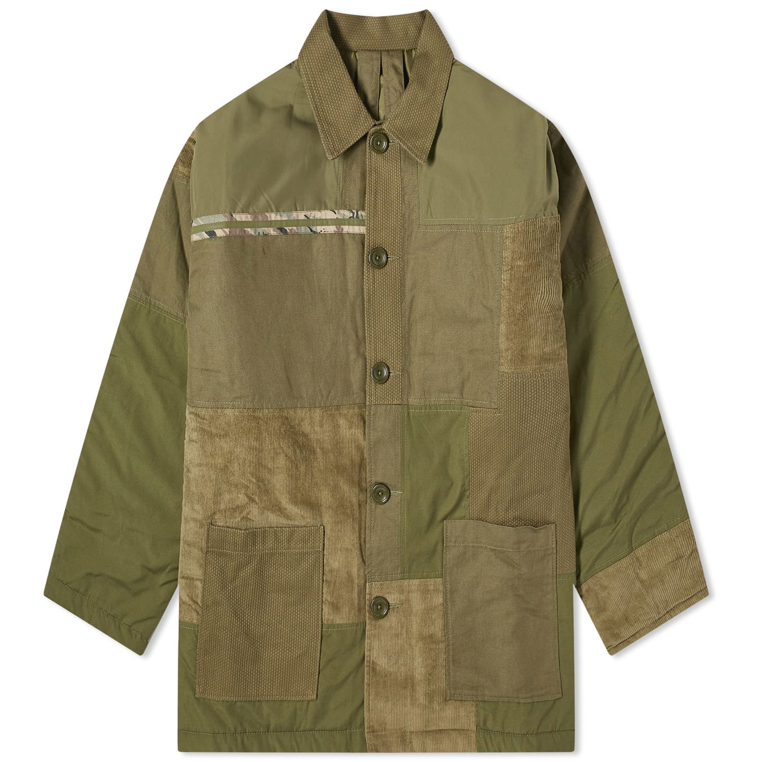 Bunda Maharishi Patchwork Donkey Jacket Zelené | 4559-OLV, 0