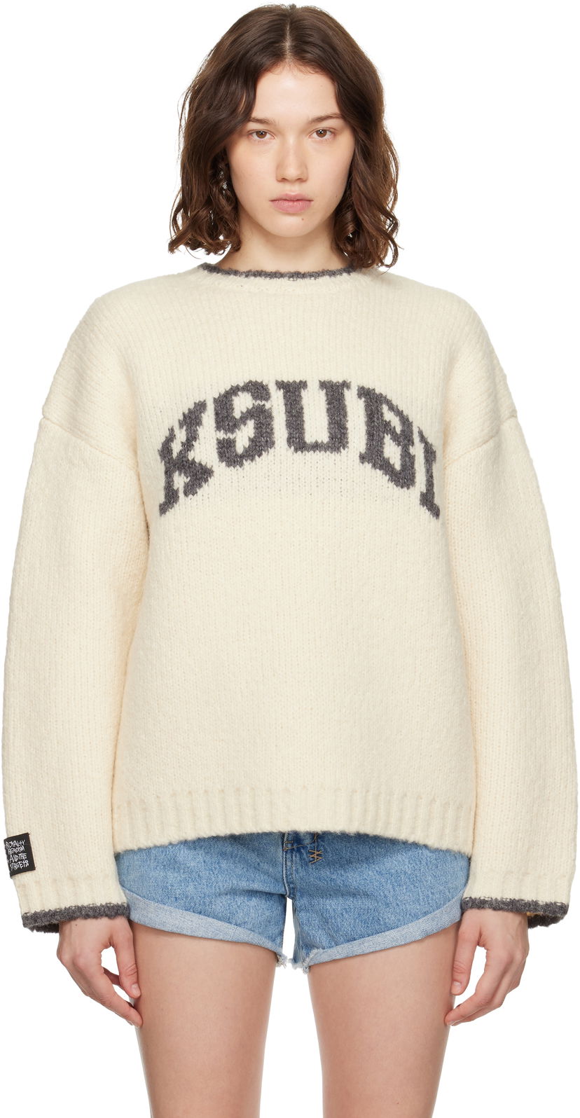 Sveter Ksubi Ksubi Moment Knit Sweater Biela | WPF25KW001