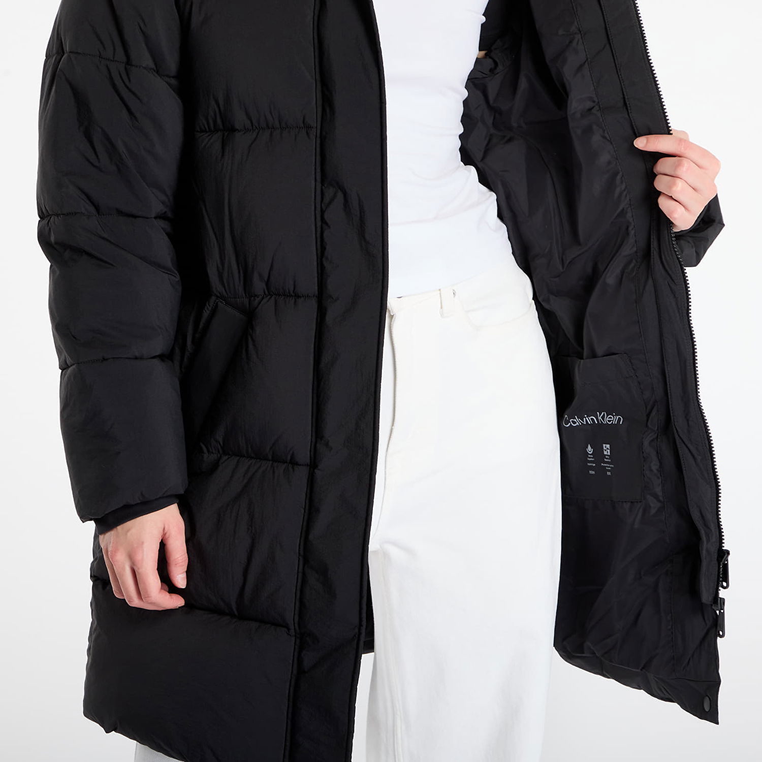 Prešívaná bunda CALVIN KLEIN Calvin Klein Jeans Belted Midweight Coat Čierna | LV047D508G UB1, 1