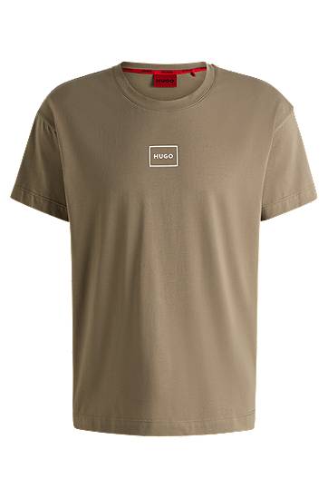 Tričko BOSS HUGO Men's Relaxed Fit Logo T-Shirt Zelené | 50525236, 0