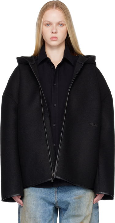 Bunda 032C 032c Neoprene Zip Up Hooded Jacket Čierna | F25-URW-0801-000-W, 0