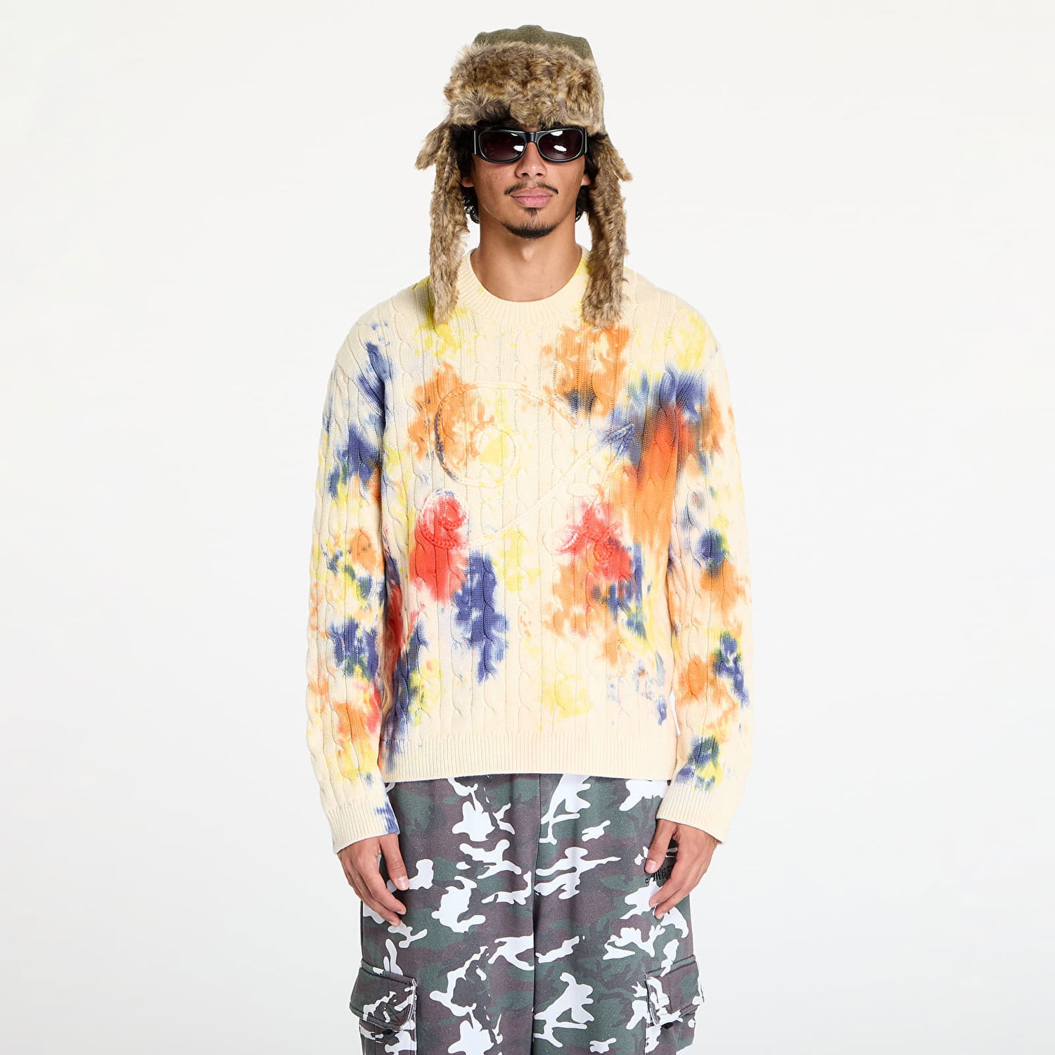 Sveter Awake NY Applique Sweater Tie Dye S Rôznofarebný | AWK-FW24-KN004-DYE, 0