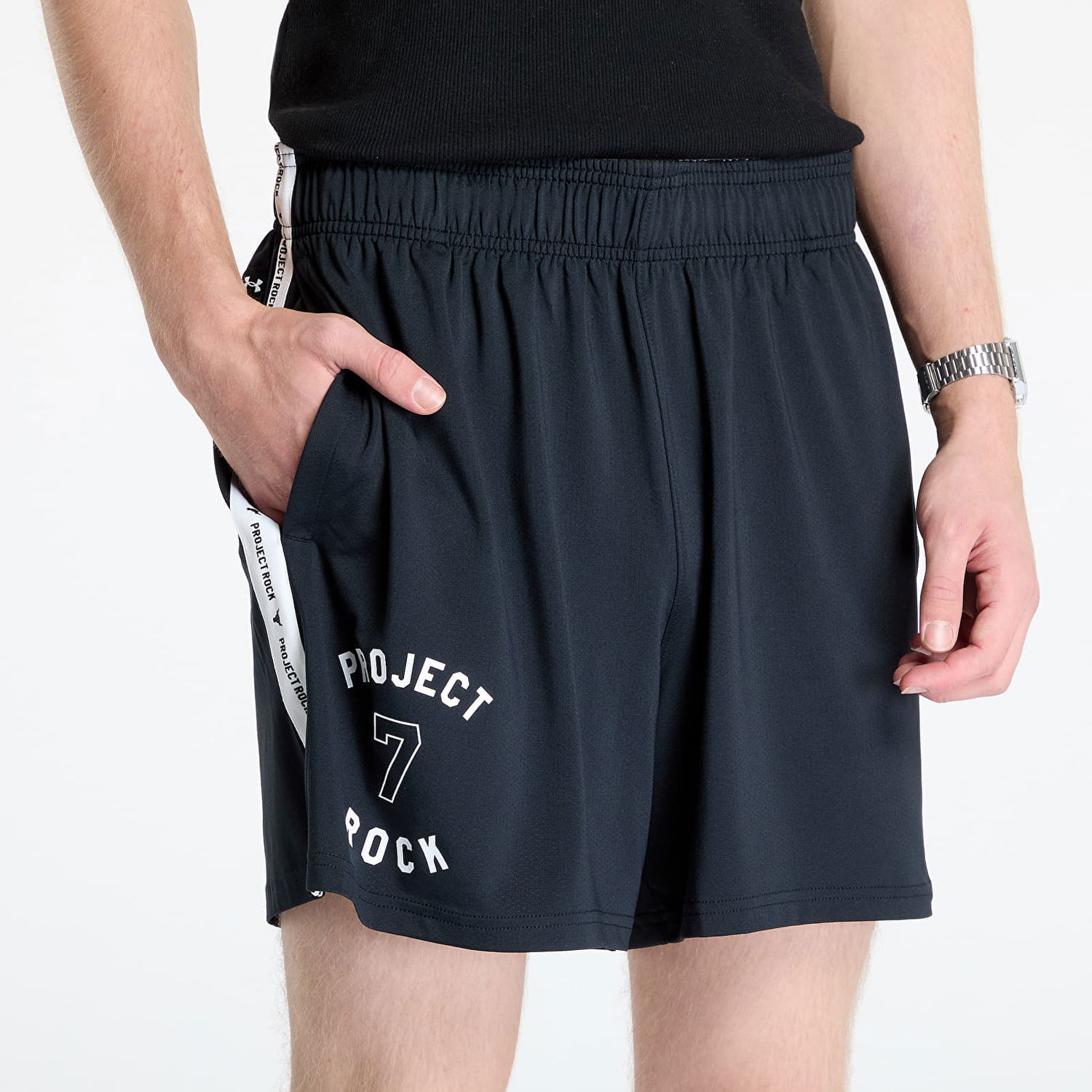 Šortky Under Armour Project Rock Mesh Short BOH Black/ White Čierna | 1386889-001, 1